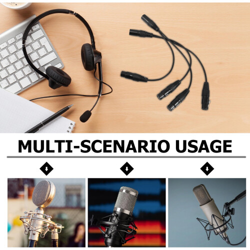 Cavo di prolunga XLR nero (2 pezzi) 1