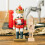 Holz-Nussknacker-Statue, unbemalt, Weihnachtsfiguren-Set (3er-Pack) 6
