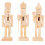 Holz-Nussknacker-Statue, unbemalt, Weihnachtsfiguren-Set (3er-Pack) 8
