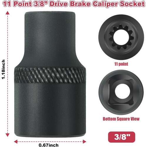 Bromsokshylsa 3/8" 11-punkts 2-pack 1