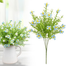 Künstlicher Gänseblümchenstrauß, weiße Seidenblumenarrangements