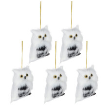 Künstliches Eulen-Ornament-Set aus Schaumstofffedern, Basteldekoration, 5 Stück