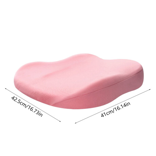 Seat Cushion Memory Foam for Short People Pink 2