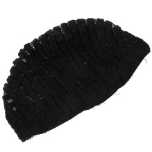 Cornrow-muts, zwart, polyester, 1 stuk