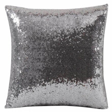 Clúdach Piliúir Seicíní Glitter Airgid 15.7x15.7 Orlach