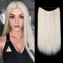 Synthetic Hair Extension Ombre Straight Blonde One Piece