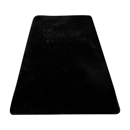 Black Modern Carpet 60x90 cm Soft Area Rug 1