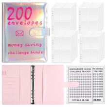 Sparbok med kontanter, grått kontorsmaterial, 1-pack