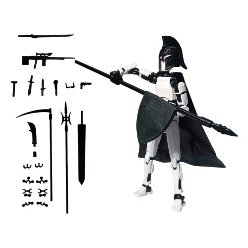 Robot Titan13 Action Figure – 6 armes, multi-articulé,