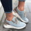 Damsneakers med blå ortopediska tjocka sular 4
