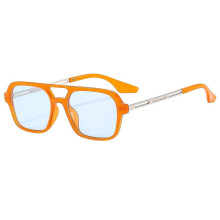 Rechteckige Sonnenbrille mit Doppelsteg, UV400, Unisex, 1 Paar