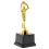 Plastic basketbaltrofee met gouden afwerking, 1 stuk 1