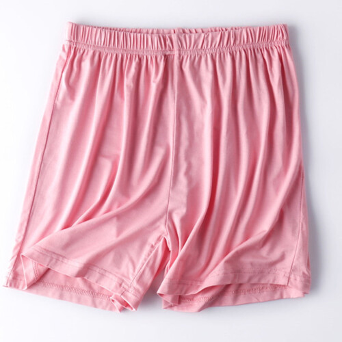 Dameshorts i bomuld med elastisk talje, lyserøde, 3XL 1