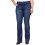 Calça jeans feminina de cintura média e corte bootcut com 30 polegadas de entrepernas e 32 polegadas de comprimento. 1