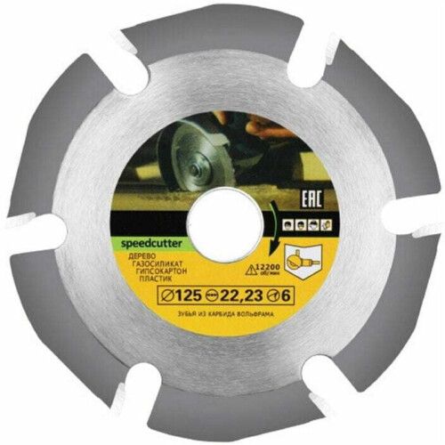 Disco para amoladora de madera 125x22mm6 dientes