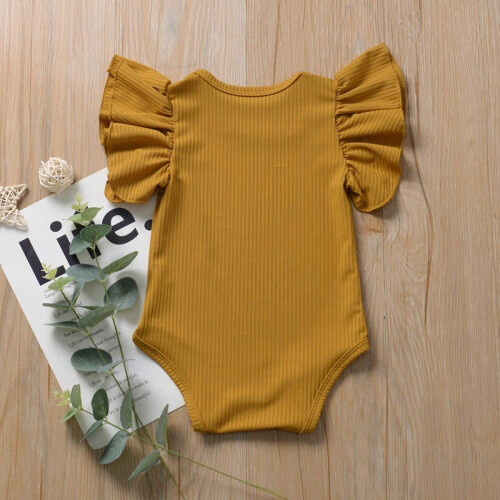 Babybody i bomull med volang 2