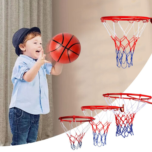 Stevige, draagbare basketbalring en -net met schroeven 1