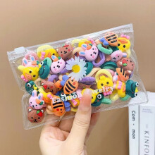 Elásticos de cabelo de borracha com desenhos animados para meninas, 10 ou 20 unidades.