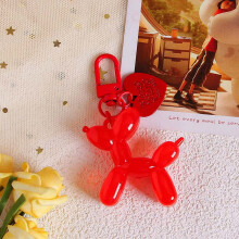 Portachiavi a forma di cane con palloncino di gelatina, ciondolo per borsa da donna, 1 pezzo
