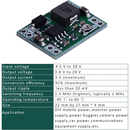 MP1584EN Buck Converter Module 24V naar 3-12V 6-pack 2
