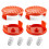 Kit com 4 tampas e molas para fio de aparador de grama Weed Eater, laranja. 1
