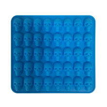 Moule à sucre Zayow 3D Tête de mort Bleu 40 cavités en silicone alimentaire