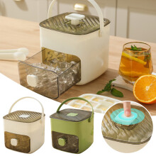 Portable Push-Type Ice Maker with Drawer, 48-Compartment,