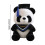 Panda de pelúcia formando com beca e capelo, 30 cm (12 polegadas) 2