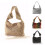 Bolsa de ombro feminina com nó e strass dourado 1