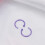 Inel de nas cu design de lună mov, 10 mm, pachet de 2 6