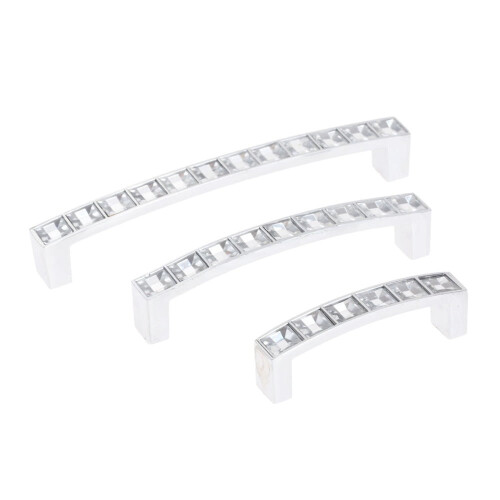 Maniglie per mobili in cristallo Diamond 64/96/128 mm