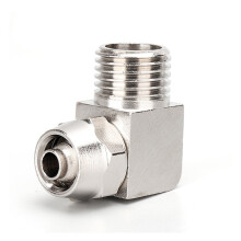 Conexão pneumática para mangueira de ar com rosca de 1/8" a 1/2" de diâmetro externo de 4 a 12 mm.