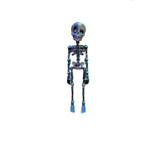 Aimant de réfrigérateur mini squelette bleu imprimé en 3D