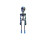 Aimant de réfrigérateur mini squelette bleu imprimé en 3D 1