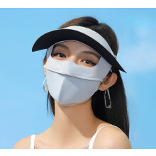 Maschera protettiva solare per il viso, traspirante, con protezione UV, ideale per pelli chiare.