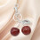 Porte-clés cerise rouge, pendentif fruit d'été, 1 pièce 1