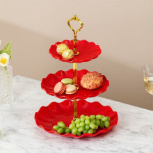 3-laags dessertstandaard voor taart, cupcakes, koekjes en fruit