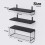 Ράφια μπάνιου πάνω από την τουαλέτα με καλάθι σε μαύρο χρώμα 2