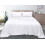 Drap plat Queen 100 % percale de coton peigné 300 fils/cm² Blanc 1