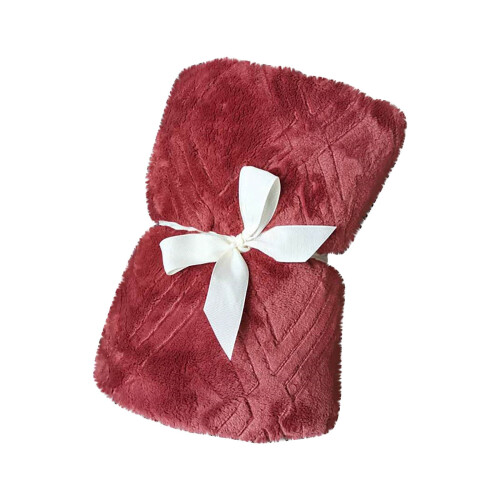 Calda coperta per letto e divano, 100x70 cm, rossa