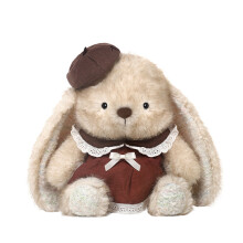 Plüsch-Osterhase mit Schlappohren und Schleife