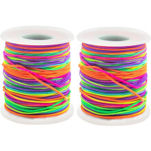 Elastisk armbåndssnor 1 mm regnbue elastisk snor