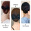 Chignon torsadé en polyester noir (3 pièces) 6