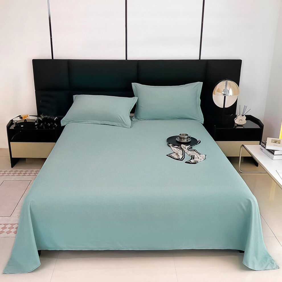 Double Brushed Solid Bed Sheet Queen Size