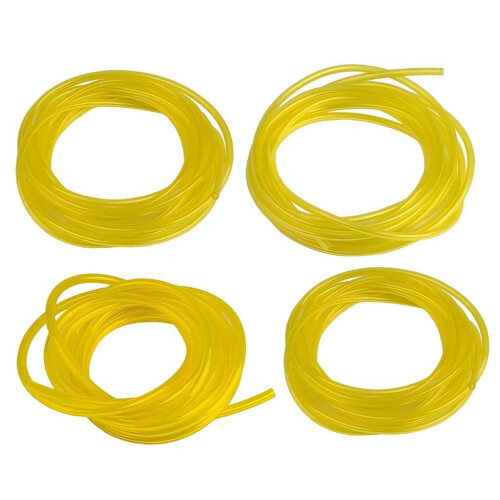 Brændstofslange, 4 størrelser, yderdiameter 3/32" til 1/4" til 2