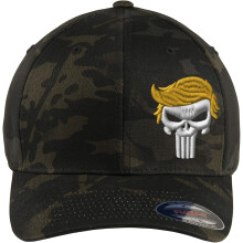 Baseballkappe mit besticktem Haar und Totenkopf 6277Flex