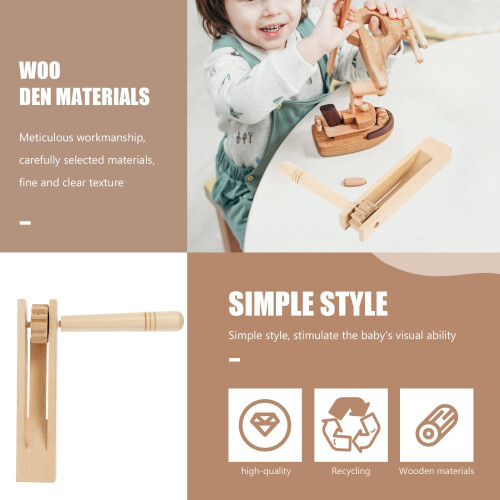 Cliquet en bois beige (1 pièce) 2
