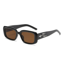 Ochelari de soare pătrați retro Y2K pentru femei, tip kitten eye, 1 pereche