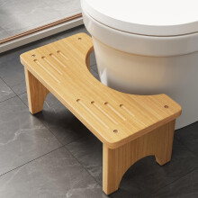 Tabouret squat en bois pour adultes, ergonomique, 17 cm (6,7 pouces).