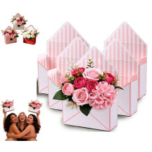 Valentinstag-Geschenkboxen mit Blumenmuster, 5-teiliges Set